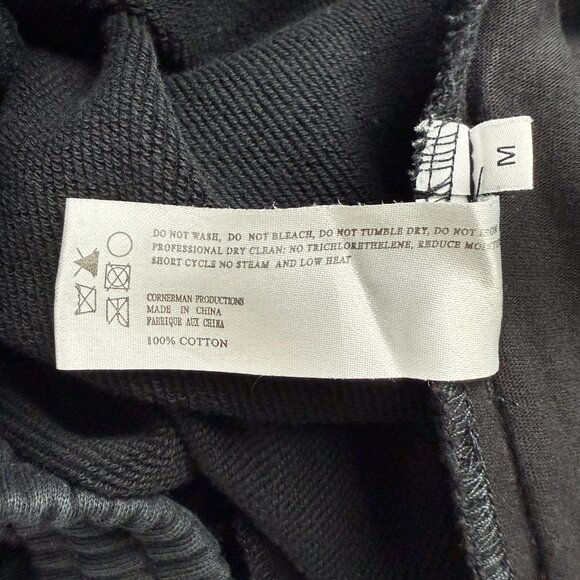 STAMPD Joggers Men Medium M Pant Black Zipper Pockets Sweatpants Fleece Casual 1 - Picture 9 of 10